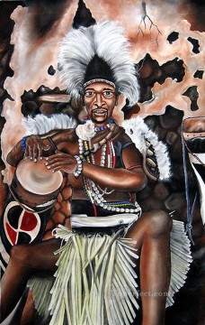 Africaine œuvres - Jared Minjikenda Drummer de l’Afrique